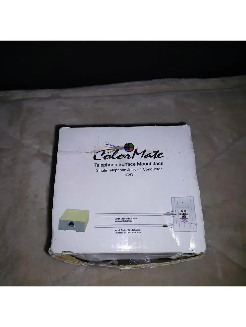 10 Pack of Vanco Surface Jack CMTJ4W Color Mate Phone Jacks Brand New